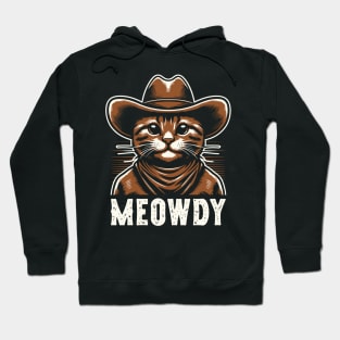 Meowdy Cat in Cowboy Hat Hoodie